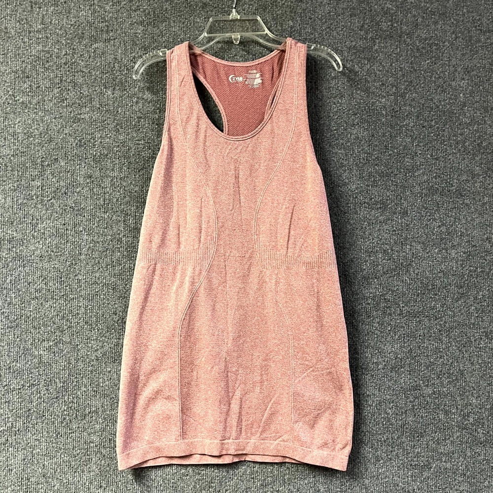 Zyia Active Tank Top Womens Large Coral Pink Nylon Stretch Racerback Workout Gym